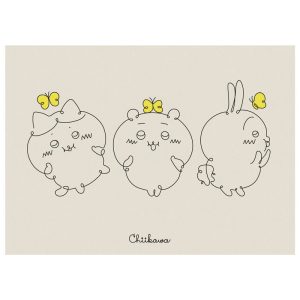 Chiikawa Fabric Poster L Cheeks