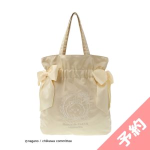   Chiikawa Maison de FLEUR Embroidered Double Ribbon Tote Bag (Usagi)