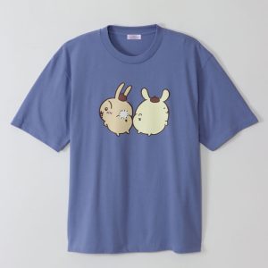 Chiikawa   Sanrio Characters Big T-Shirt Usagi   Pom Pom Purin Dusty Blue