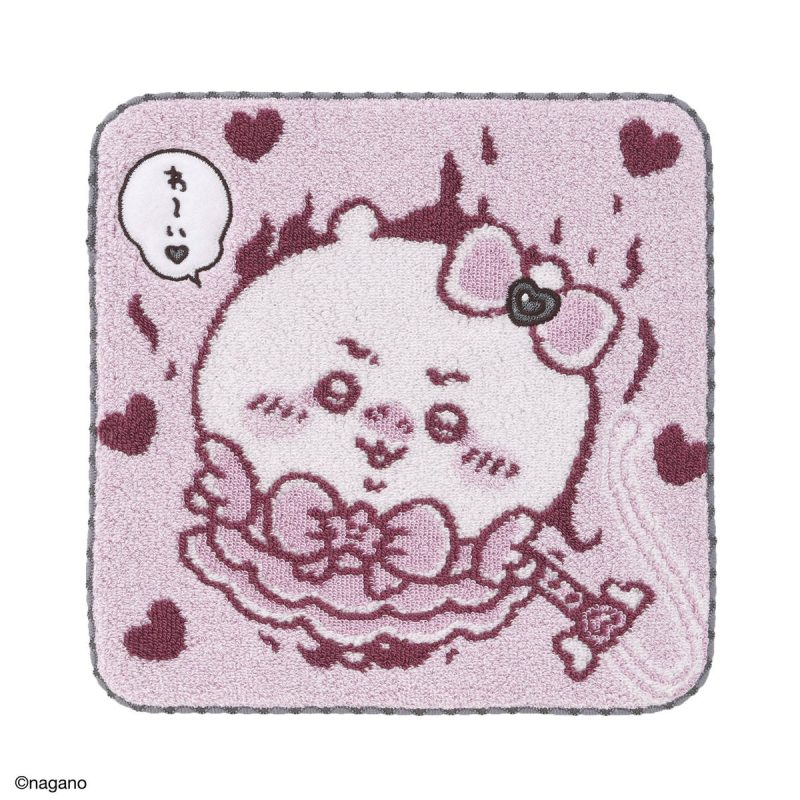 Chiikawa Towel Handkerchief (Evil Version - Pink)