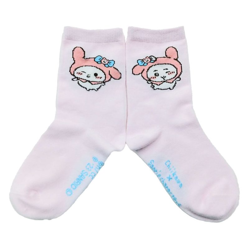 Chiikawa x Sanrio Characters Crew Socks (Chiikawa & My Melody) Kids'