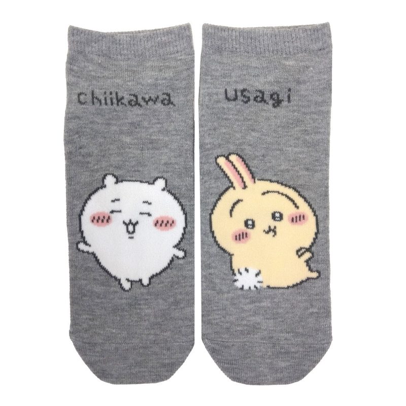 Chiikawa Sneaker Socks (Chiikawa & Usagi. Left & Right) - Men's
