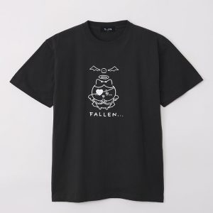 Chiikawa Angel & Demon T-shirt (Fallen Angel Hachiware Charcoal)
