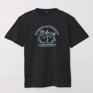 Chiikawa Angel & Demon T-shirt (Hachiware & Kurimanju Charcoal)