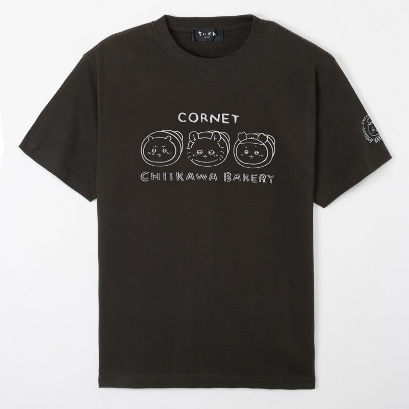 Chiikawa Chiikawa Bakery T-Shirt Cornet Trio Dark Gray
