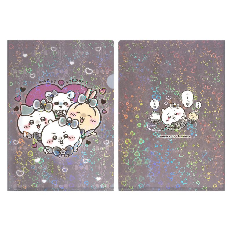 Chiikawa Magical Chiikawa Evil Version Holographic Clear File (Heart)