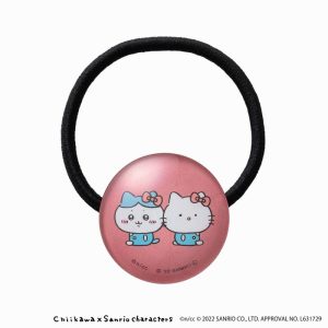 Chiikawa   Sanrio Characters Glass Hair Tie (Hachiware & Hello Kitty)