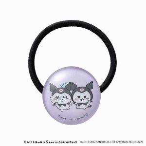 Chiikawa   Sanrio Characters Glass Hair Tie (Momonga & Kuromi)