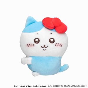 Chiikawa x Sanrio Characters Holdable Mascot (Hachiware. Hello Kitty)