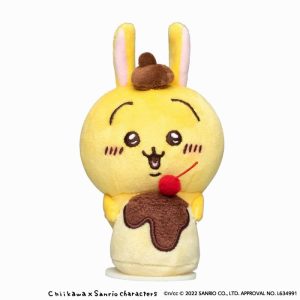 Chiikawa x Sanrio Characters Desktop Hang Plush (Usagi. Pompom Purin)