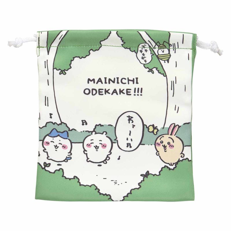 Chiikawa Excited to Go Out! Perfect Size Drawstring Bag (Everyday Outing!!)
