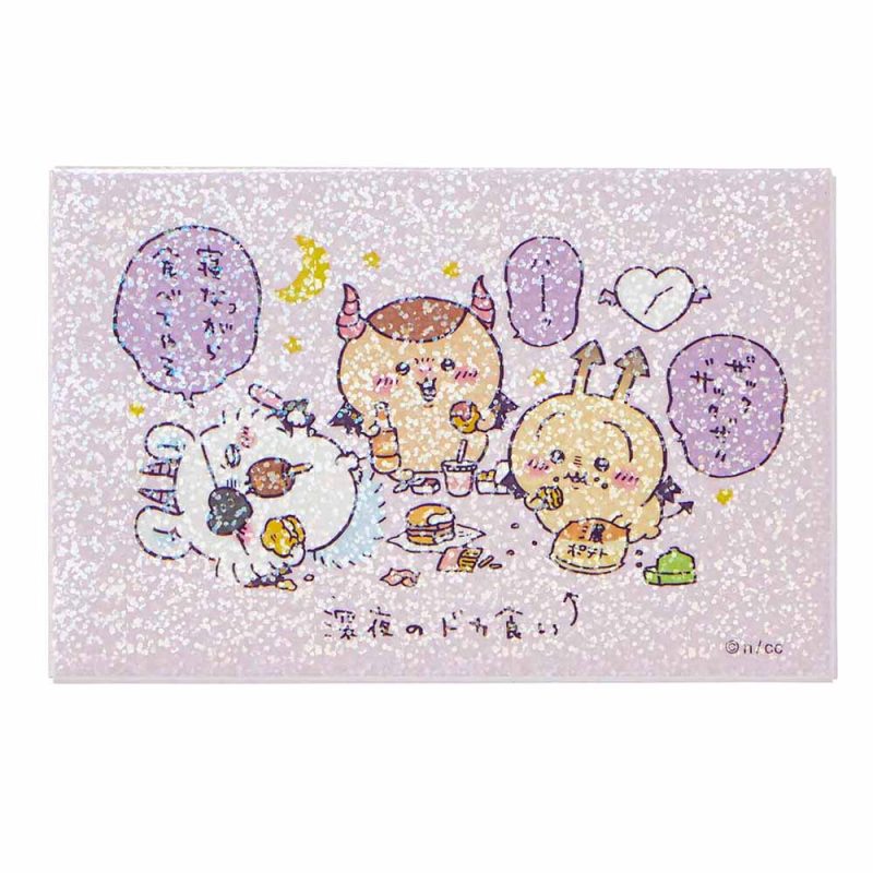 Chiikawa Angel & Demon Hologram Square Magnet (Late-night binge eating)