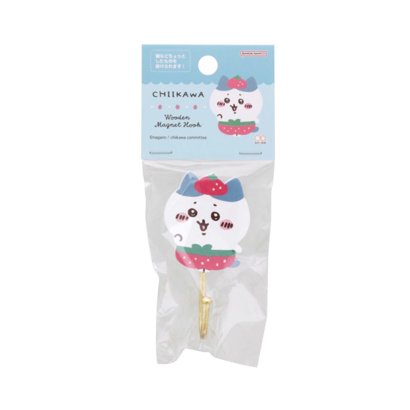 Chiikawa Wooden Magnet Hook (Strawberry Pants Hachiware)
