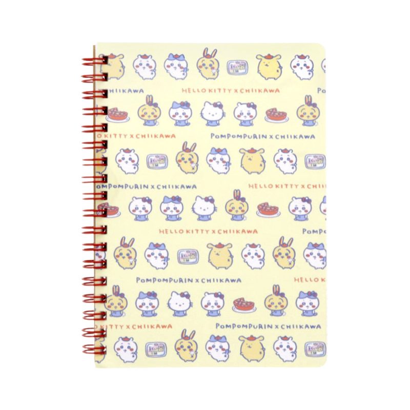 Chiikawa x Sanrio Characters W-Ring Notebook B6 (Cream)