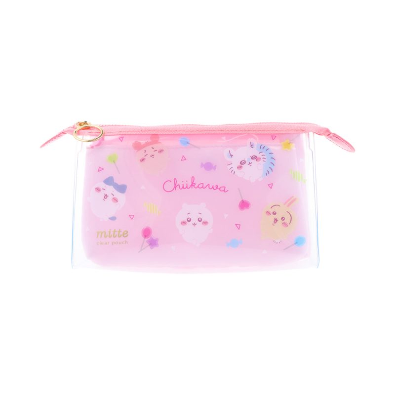 Chiikawa Clear Gusseted Pouch mitte (Lollipop)