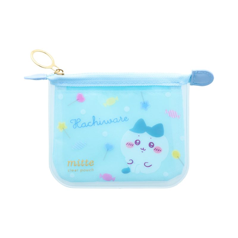 Chiikawa Clear Mini Flat Pouch mitte (Hachiware)