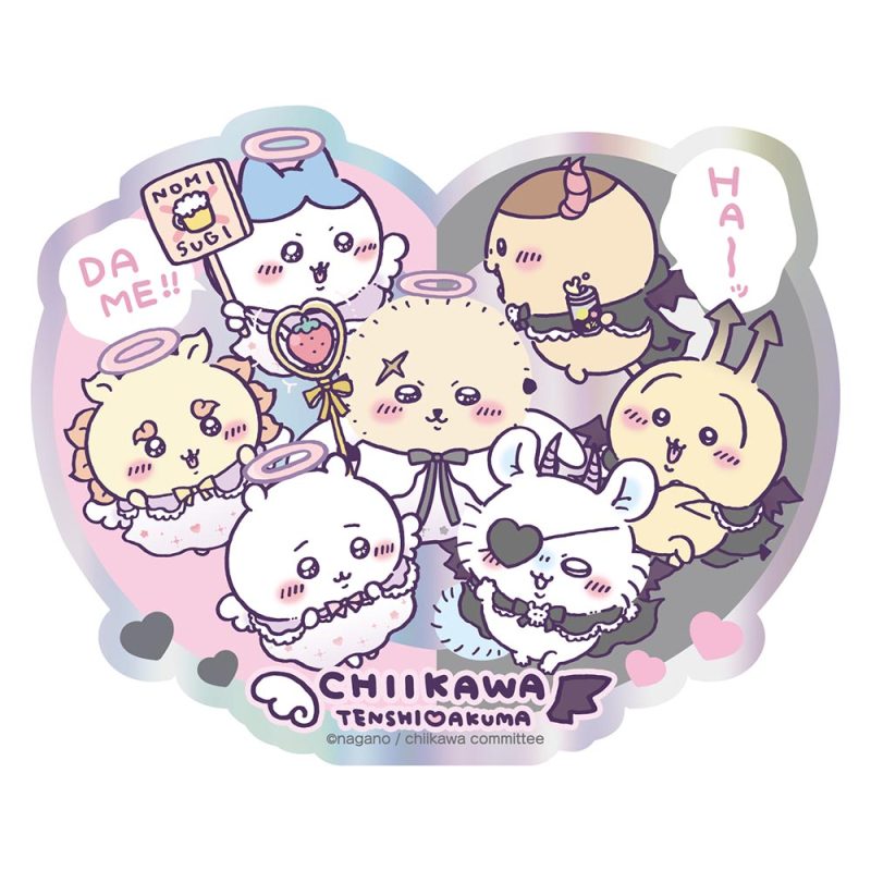 Chiikawa Angel & Demon Prism Travel Sticker (  Angel & Demon)