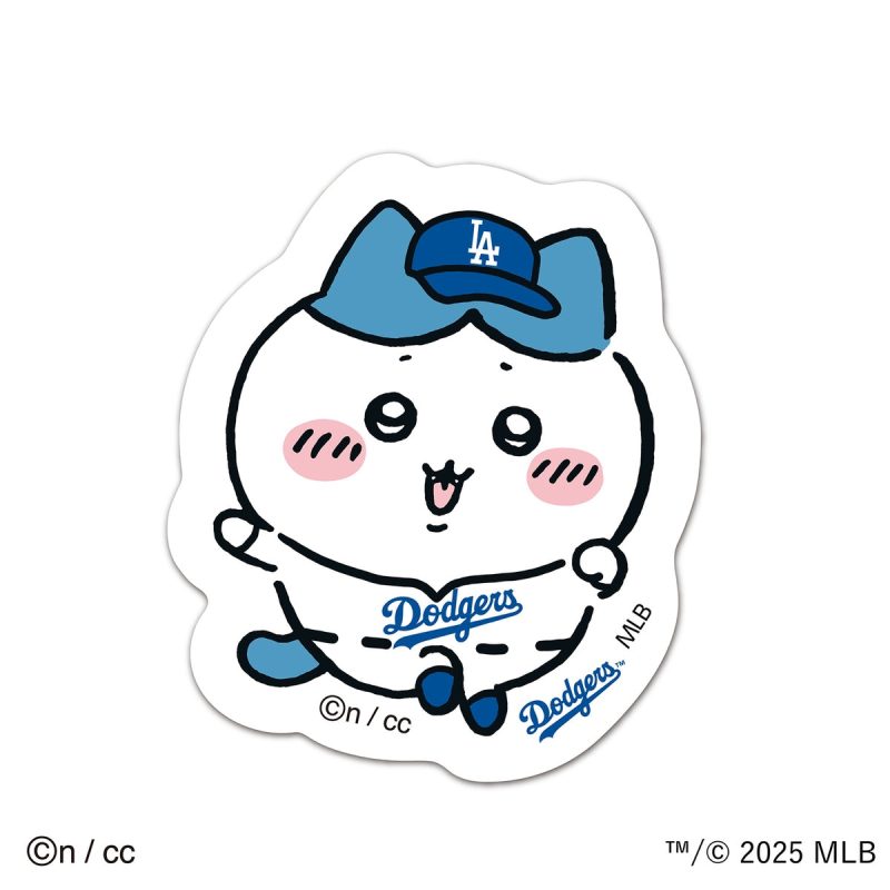 Chiikawa x MLB TOKYO SERIES Die-cut Sticker   Hachiware (Dodgers)