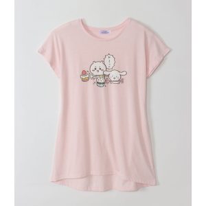 Chiikawa   Sanrio Characters Dolman One-Piece Chiikawa   Cinnamoroll Pink FREE