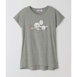 Chiikawa   Sanrio Characters Dolman One-Piece Chiikawa   Cinnamoroll Heather Gray FREE