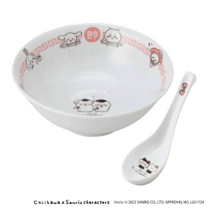 Chiikawa   Sanrio Characters Ramen Bowl & Spoon Set